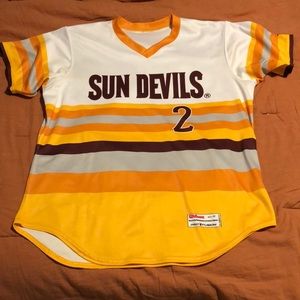 Arizona State Wilson Baseball Jersey #2 Dustin Pedroia Size 48